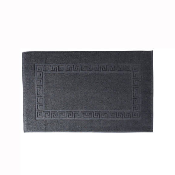 Tapis de bain éponge liteau motif frise grecque (anthracite) Tapis de bain éponge liteau motif frise grecque (anthracite)